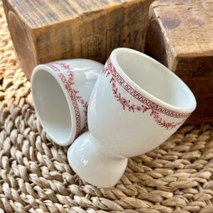 Red and White Egg Cups